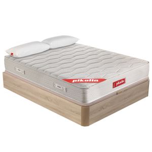 Colchão 90x190cm, sommier com arrumação e almofada pikolin espuma hr