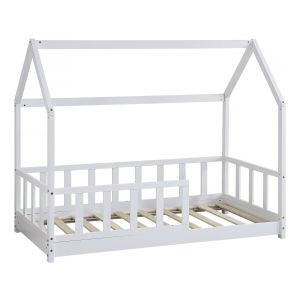Cama-cabina de madera "charlotte" - blanco - 80 x 160 cm