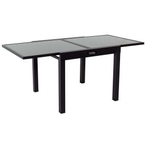 Mesa de jardim em alumínio extensível "porto 8" - phoenix - preta