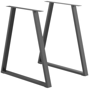 Pernas de mesa aço preto 72x6x72 cm