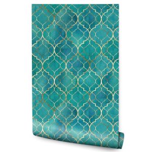 Papel de parede decoração moderna ornamentos orientais sala de estar