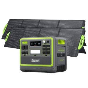 Fossibot - gerador solar portátil 2048wh 2400w com painel