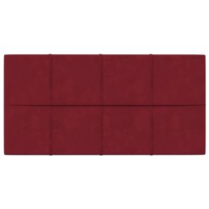 Painéis de parede vidaxl 12 peças veludo vermelho 60x30 cm 2,16 m²