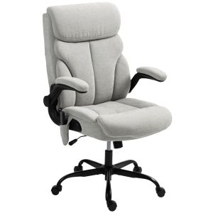 Cadeira de escritório com massagem poliéster e aço color gris