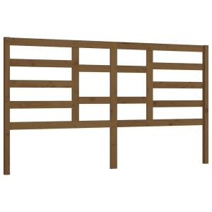 vidaXL cabecero de cama madera maciza de pino marrón miel 206x4x104 cm