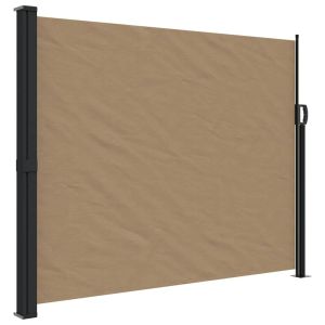 Toldo lateral retrátil 160x300 cm cinzento-acastanhado