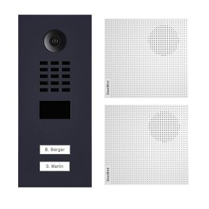 Telefone de porta ip de 2 botões, montagem embutida - d2102v-ral7016-v2-ep