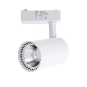 Spotlight rail branco 30w, branco frio 6000k, 2200 lm, 220v monofásico