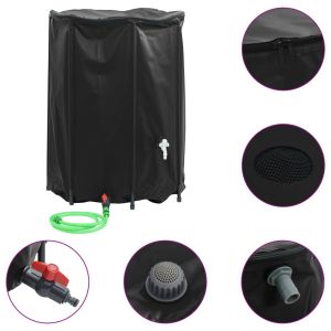 Depósito de água dobrável com torneira 1350 l PVC