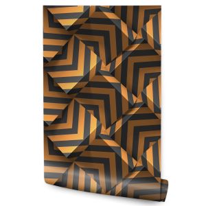 Papel de parede motivo geometria efeito 3d abstração