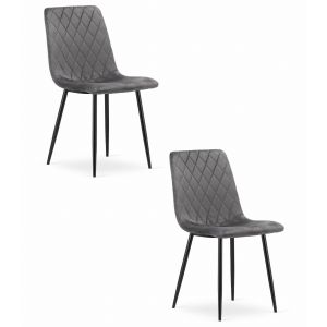 Valora turin veludo cinza escuro ergonômica x2