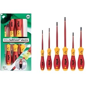 Conjunto de chaves de fenda de eletricista - wiha - softfinish slimfix 3538