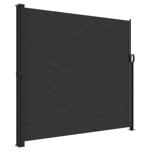 Toldo lateral retrátil 180x600 cm preto