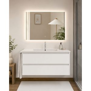 Móvel de banho com lavatório ibiza sem espelho 90x40 cm branco