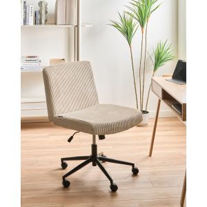 Cadeira home office geddes bombazine creme