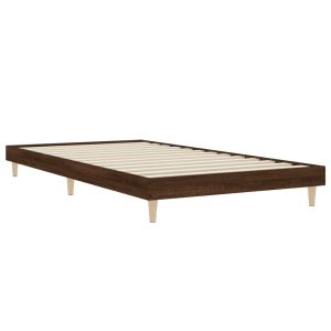 vidaXL estructura de cama sin colchón madera marrón roble 100x200 cm