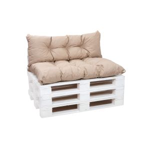 Almofadas de paletes exteriores 120x60x40cm almofadas jardim bege