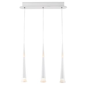 Candeeiro suspenso LED flute 8c - 21 w - 4000 k - branco - metal - azabak