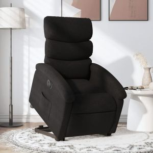 Poltrona reclinável elevatória elétrica tecido preto ewg9552