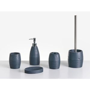 Conjunto de 5 acessórios para a casa de banho yarapa azul escuro