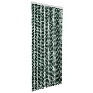 Cortina anti-insetos 100x220 cm chenille verde e branco