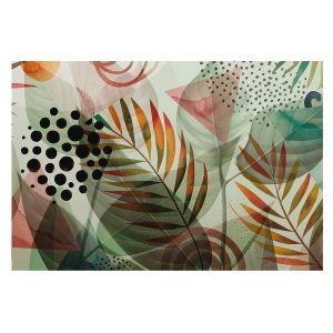 Papel de parede tecido não tecido 312x219 folhas abstratas tulup