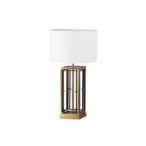Alexandra house candeeiro de mesa metal preto/branco/dourado 38x38x70 cm