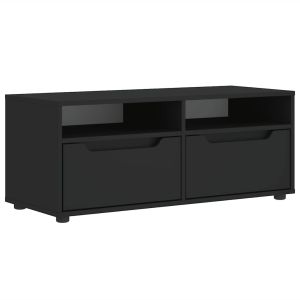 Móvel de tv - helloshop26 - visnes - 100 x 40 x 38 cm - 2 gavetas - grande