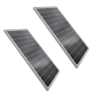 Pack x2 painel solar 100w 18v módulo fotovoltaico monocristalino