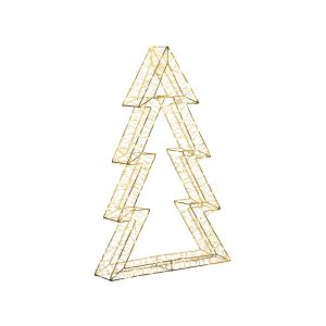 Decoração de exterior LED akeran 60 cm árvore de natal prateado