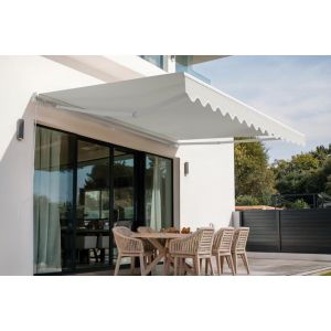 Toldo branco de uma peça vecchio 4m x 3m em lona bege