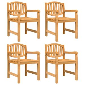 Cadeiras de jardim 4 pcs 58x59x88 cm madeira de teca maciça