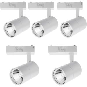 5x  spotlight LED rail 40w, luz 6000k, 2700 lm, 220v monofásico, branco