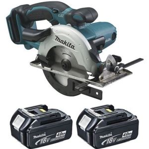 Serra circular 18 v li-ion 4 ah ø 136 mm Makita - 2 baterias, carregador, e