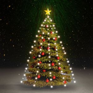 Cordão de luzes árvore de natal 150 luzes LED 150cm branco frio pt4852
