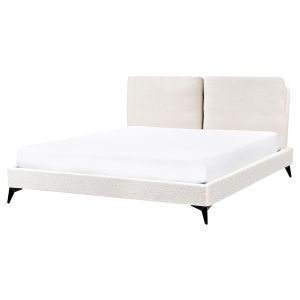 Cama bouclé melle 160 x 200 cm branco creme