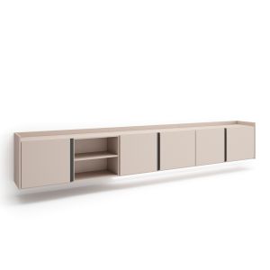 Móvel de tv, 309x35x50cm, suspensos, LED rf4670