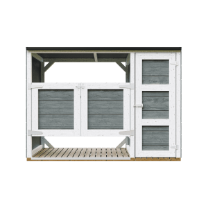 Cobertizo jardín para cubos basura 2x240l m981a-cavern steel