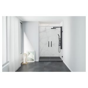 Ondee - kit  paneles murales nicho  mármol blanco 120cm perfil cromado