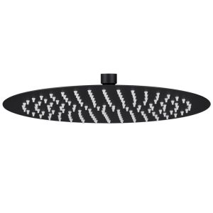 Chuveiro - redondo - preto - 20cm - inox - ultra-fino - anti-calcário