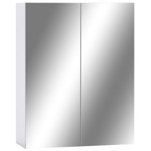 vidaXL armário com espelho para banheiro branco 60x15x75 cm mdf