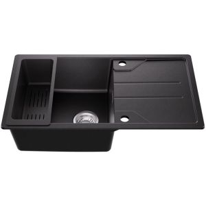 Pia de cozinha - cecipa max - 78x45cm - granito - com escorredor reversível