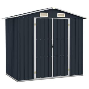 Abrigo de jardim 205x129x183 cm aço galvanizado antracite pt6019