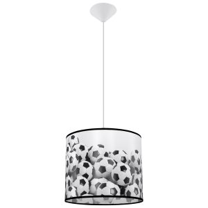 Lámpara coLGante piłka 1 blanco negro cloruro de polivinilo 30x82x30cm