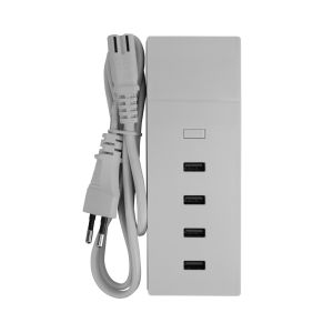 Base de carregamento ultra rápida 4 usb 1m branco nine&one