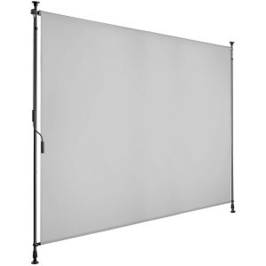 Toldo de pinza com manivela, altura ajustável, 200x310 cm, cinzento claro