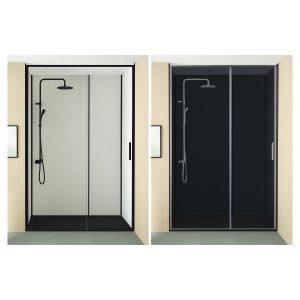 Ondee - kit  paneles murales nicho  200cm blanco/negro perfil negro