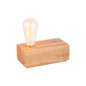 Candeeiro de mesa de madeira - 1 x lâmpada E27 - madeira - azabak