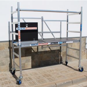 Andaime dobrável xtrem ct 75x190x3 metros + guarda-corpo