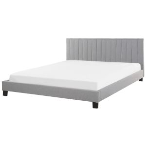 Cama tecido poitiers 180 x 200 cm cinzento claro